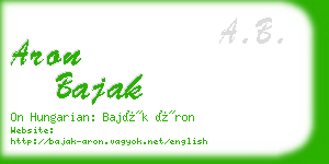 aron bajak business card